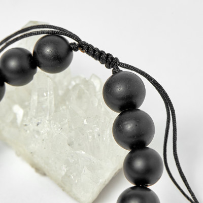 Vòng đá obsidian phối thạch anh mắt hổ vàng nâu và charm phật hạt 10mm - Ngọc Quý Gemstones