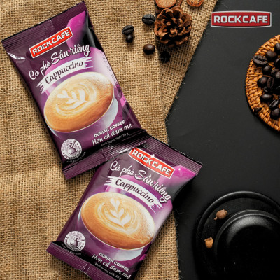 ROCKCAFE - CAPPUCCINO SẦU RIÊNG (5 gói x 30 gram)