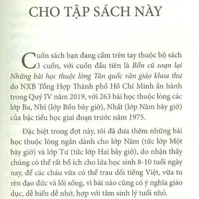 Bổn Cũ Soạn Lại 3 - Những Bài Học Thuộc Lòng - Tân Quốc Văn Giáo Khoa Thư