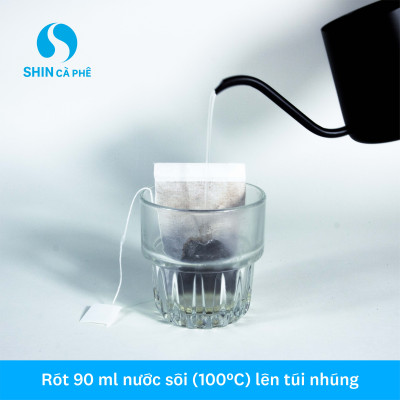 Cà phê Pleiku Robusta - SHIN Cà Phê - Túi Nhúng - Hộp 10 gói
