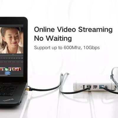 Ugreen UG11275NW107TK 20M màu Đen Cáp mạng LAN CAT7 STP chống nhiễu - HÀNG CHÍNH HÃNG