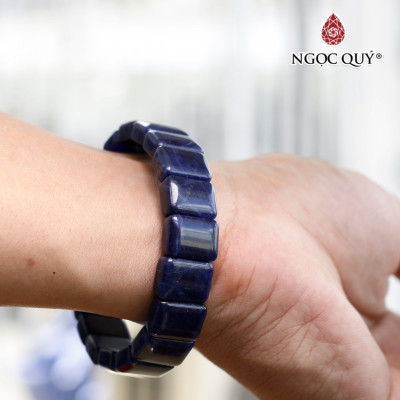 Vòng bản đá lapis hạt 14x10mm mệnh thủy, mộc - Ngọc Quý Gemstones