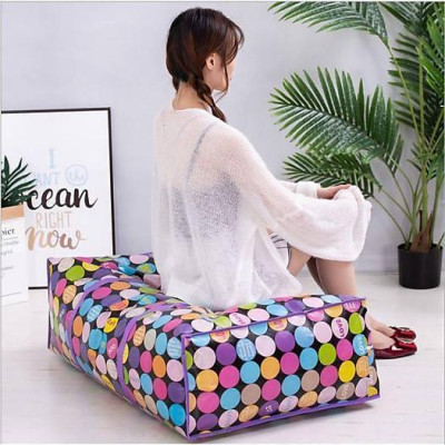 Combo 2 Túi Bạt Đựng Đồ Quần Áo Du Lịch Gấp Gọn Cỡ Size Lớn 80X23X46Cm