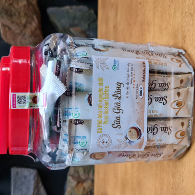 Cà Phê Hòa Tan Nguyên Chất SỮA GIÀ LÀNG - Hũ