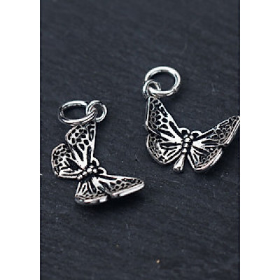 Combo 2 cái charm bạc hình con bướm mặt treo - Ngọc Quý Gemstones