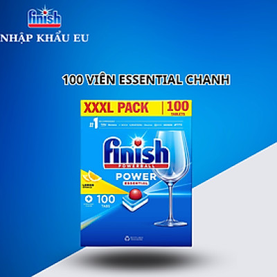 Combo Viên rửa bát fnish All in one 100 viên+Dung dịch nước làm bóng finish 750ml+Muối rửa bát chén finish 750ml cho Máy rửa bát