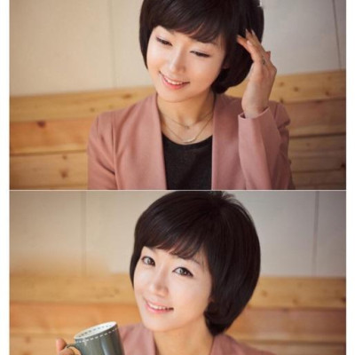 Tóc giả trung niên cao cấp nam hoặc nữ đều đội được - tặng lưới chùm