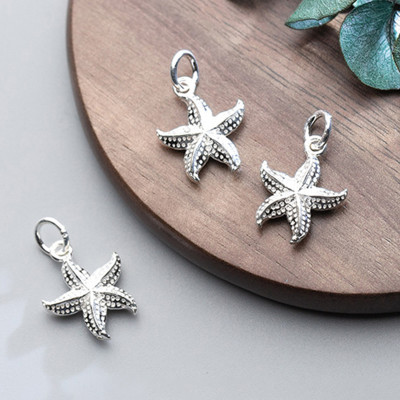 Combo 2 cái charm bạc hình sao biển treo - Ngọc Quý Gemstones