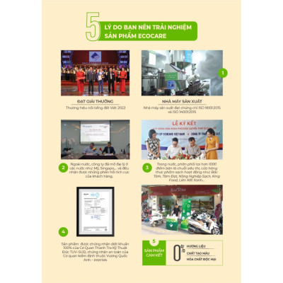 Nước Rửa Chén Hữu Cơ Bồ Hòn Và Tinh Dầu Sả Chanh 500ml thương hiệu Ecocare