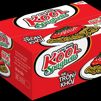 Thùng 12 Tô Mì Khoai Tây Cung Đình Kool Sốt Spaghetti Hương Vị Thịt Bò Bằm Và Cà Chua 105g