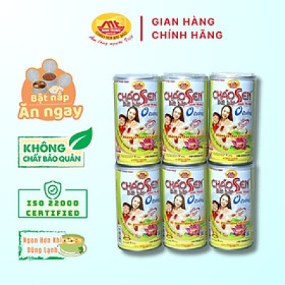 Cháo sen bát bảo 0 đường Minh Trung 365g - CSBB 0 Đường 6 (combo 6 lon)