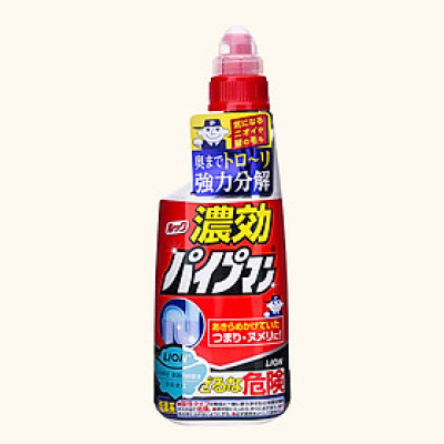 Chai nước thông tắc cống, đường ống, bồn cầu, bồn rửa bát Lion Nhật Bản 450g