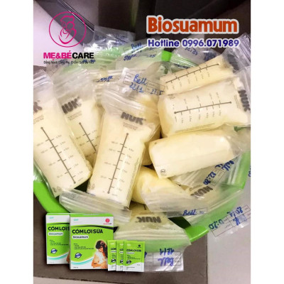 5 gói x 3 g Cốm lợi sữa vitamin sau sinh cho con bú biosuamum dạng cốm