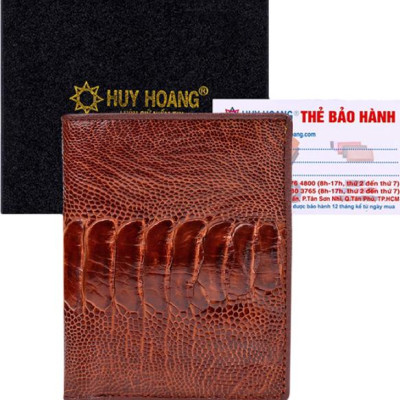 Ví Nam Huy Hoàng HT2411 (10 x 12.5 cm) - Nâu Đỏ