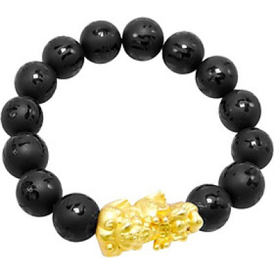 Vòng Tay Đá Oxyden Tỳ Hưu Vàng