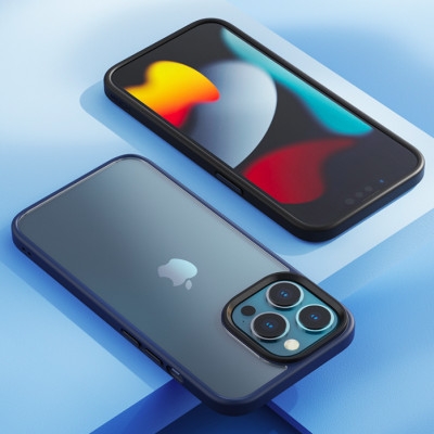 Ốp lưng cho iPhone 13 hiệu Likgus Hybrid Glass Pc viền màu chống sốc - Hàng nhập khẩu