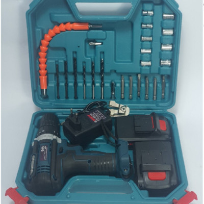 Bộ máy khoan pin RAKUTEN 66V khoan tường, khoan sắt, khoan bê tông máy 2 pin, đảo chiều và mũi khoan