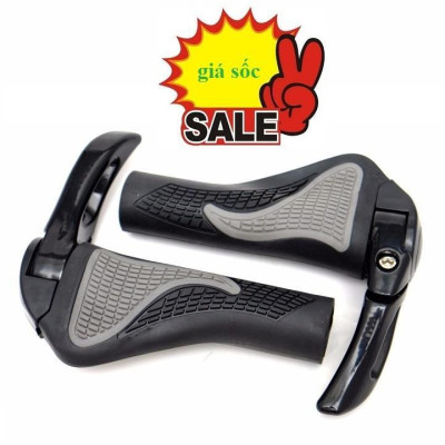 Bộ 2 Tay Nắm Sừng Trâu Xe Đạp Thể Thao Cao Cấp tặng Khóa xe đạp chống trộm 4 số đổi mã