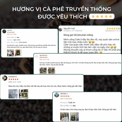 [THỬ NGAY] 500g Cà phê Bột 100% Robusta Rang xay Thủ công - Đậm đắng, Hậu ngọt, Thơm - Thành Coffee