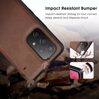 Ốp lưng da cho Samsung Galaxy A23, A53, A33, A73, A13 hãng X-level cao cấp viền mềm chống sốc - Hàng chính hãng