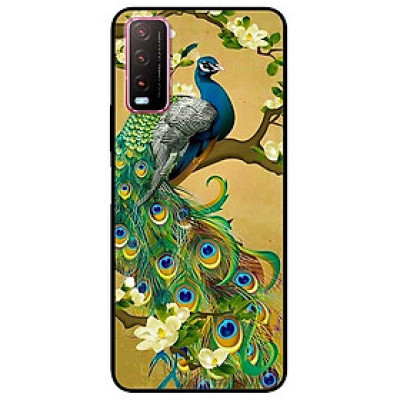 Ốp lưng dành cho Vivo Y20 - Y20s - Y12s mẫu Công Xanh Hoa Trắng