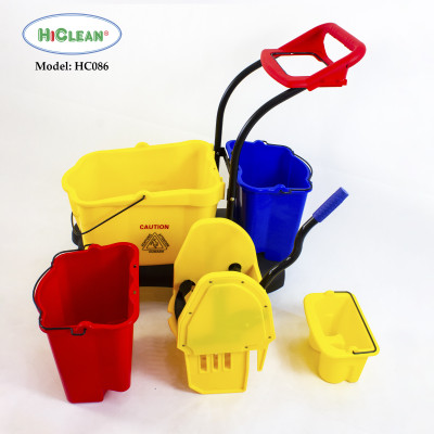  Xe vắt nước lau nhà HiClean HC086 - 3 xô, tổng dung tích 81L