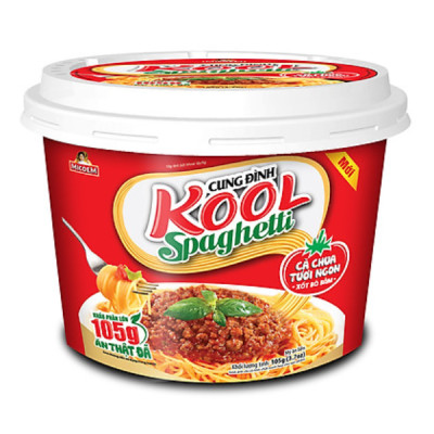 Thùng 12 Tô Mì Khoai Tây Cung Đình Kool Sốt Spaghetti Hương Vị Thịt Bò Bằm Và Cà Chua 105g