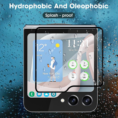 Dán kính cường lực cho Samsung Galaxy Z Flip 6 Full màn hình phụ chống vân tay tốt hiệu Kuzoom -hàng chính hãng