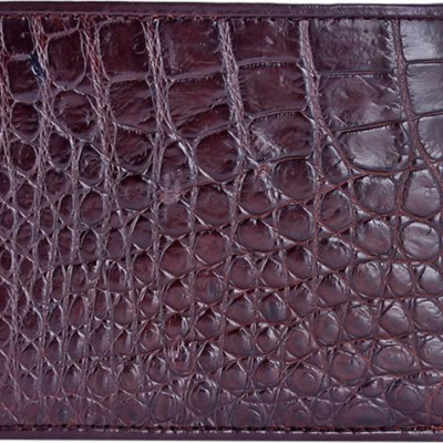 Ví Nam Da Cá Sấu Gai Bụng Huy Hoàng HT2240 (12.5 x 10 cm) - Nâu Đất