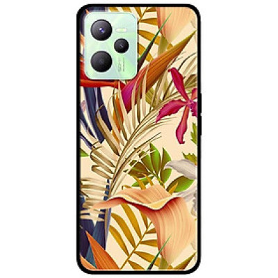 Ốp lưng dành cho Realme C35 - Realme Narzo 50A Prime mẫu Hoa Lá Cam Hồng 1