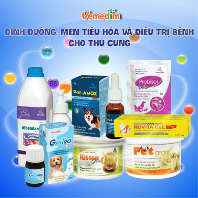 Vemedim Vime-shampoo sữa tắm chó mèo phòng chống ve, rận, chai 300ml