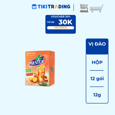 Thực phẩm bổ sung Trà Vị Đào NESTEA hộp 12 gói x 12 g