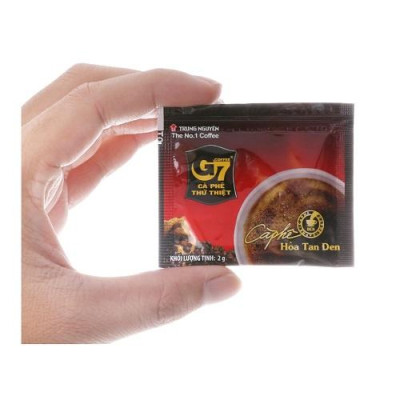 Combo 2 Hộp Cà Phê Hòa Tan G7 Trung Nguyên – G7 Đen – Hộp 15 Gói – Cà Phê Đen Thuần, Không Đường, Vị Mạnh