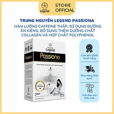 Combo 2 Hộp Cà Phê Trung Nguyên Legend Passiona – Hộp 14 Gói – Cà Phê Dành Cho Phái Đẹp, Ít Caffeine, Bổ Sung Collagen