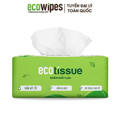 Khăn giấy lụa khăn giấy ăn rút Ecotissue gói 250 tờ thấm hút tốt mềm mịn an toàn sạch sẽ