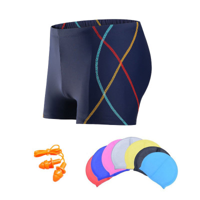 Quần bơi nam Boxer YESURE SOC Chất liệu polyester Spandex cao cấp , chống thấm , nhanh khô form Fitness thời trang (Tặng kèm nón bơi + bịt tai silicon) - Hàng Chính Hãng