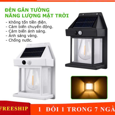 Bộ 2 Đèn Trang Trí Cổng Năng Lượng Mặt Trời Loại Xịn Siêu Đẹp– Gắn Cột, Gắn Tường Tự Động Bật Tắt Loại Tốt