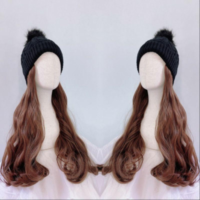 Tóc giả mũ len xoăn cao cấp