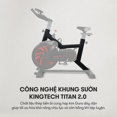 CHỈ GIAO MIỀN BẮC | Xe đạp tập KINGSPORT KS-107 khung sườn chắc chắn, chuyển động êm ái, kháng lực mạnh mẽ, cân nặng phù hợp từ dưới 75-80kg