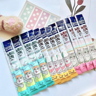 Súp thưởng cho mèo Nutri Plan Stick vị cá ngừ & cá hồi 280g (14g x 20 thanh )