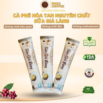 Cà Phê Hòa Tan Nguyên Chất SỮA GIÀ LÀNG - Hũ