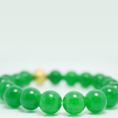 Vòng đá mã não xanh lá mix charm tròn MS220, vòng tay phong thủy hợp  mệnh Mộc, Hỏa, Kim cho nữ và nam