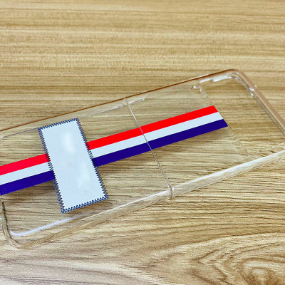 Ốp lưng chống sốc trong suốt cho Samsung Galaxy Z Flip 3 hiệu Likgus Thom Brow (chất liệu cao cấp, thiết kế thời trang họa tiết 3 sọc màu) - hàng nhập khẩu
