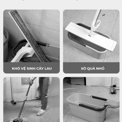 Xô Đựng Nước Gấp Gọn Đa Năng Có Bánh Xe Chậu Gấp Gọn Tiện Lợi Giặt Cây Lau Nhà Chùi Kính Dung Tích 12L