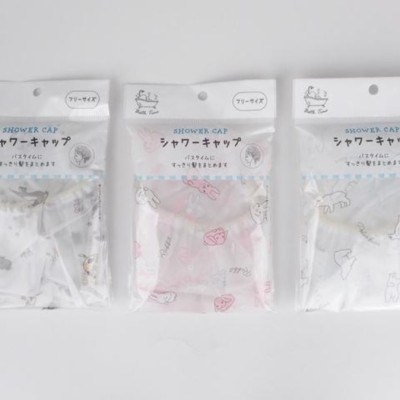 Mũ trùm đầu khi tắm họa tiết dễ thương Ø30cm, giúp tránh bị ướt tóc khi tắm, bảo vệ tóc khỏi nước và các tác hại hóa chất - Hàng nội địa Nhật Bản