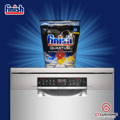 Viên rửa chén bát Finish Quantum Ultimate 60 viên hương chanh [14 chức năng, rẻ vô địch]
