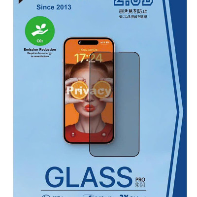 Kính cường lực chống nhìn trộm dành cho iPhone 16, iPhone 16 Pro, iPhone 16 Plus, iPhone 16 Pro Max hiệu ANANK Privacy chống vỡ, chống xước cao cấp - Hàng chính hãng