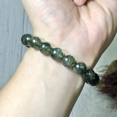 Vòng tay Thạch Anh Tóc xanh 10mm chuẩn 4A