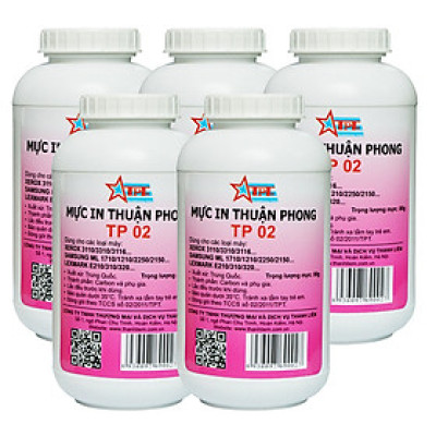 (BỘ 5 CHAI) Mực đổ Thuận Phong TP02 dùng cho máy in Samsung ML-1610/ 1620/ 2010/ 2020/ 2160/ 2165/ 1660/ 1666/ 1670/ 1860/ SCX-4321/ 4621/ 3400/ 3200/ Xpress M2020/ M2070/ M2625/ M2675/ M2885 - Hàng Chính Hãng