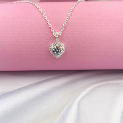 Dây Chuyền Nữ Bạc Hình Trái Tim BẠC HIỂU MINH DMD450